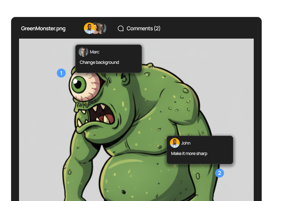 Annotate directly on visuals