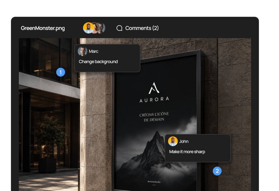 Annotate directly on visuals